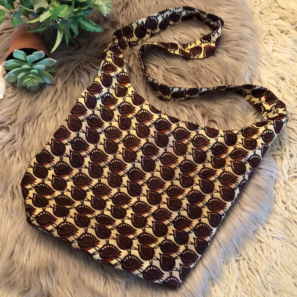 Handmade”All Across Africa”Cotton-Slouchy-15x12x5